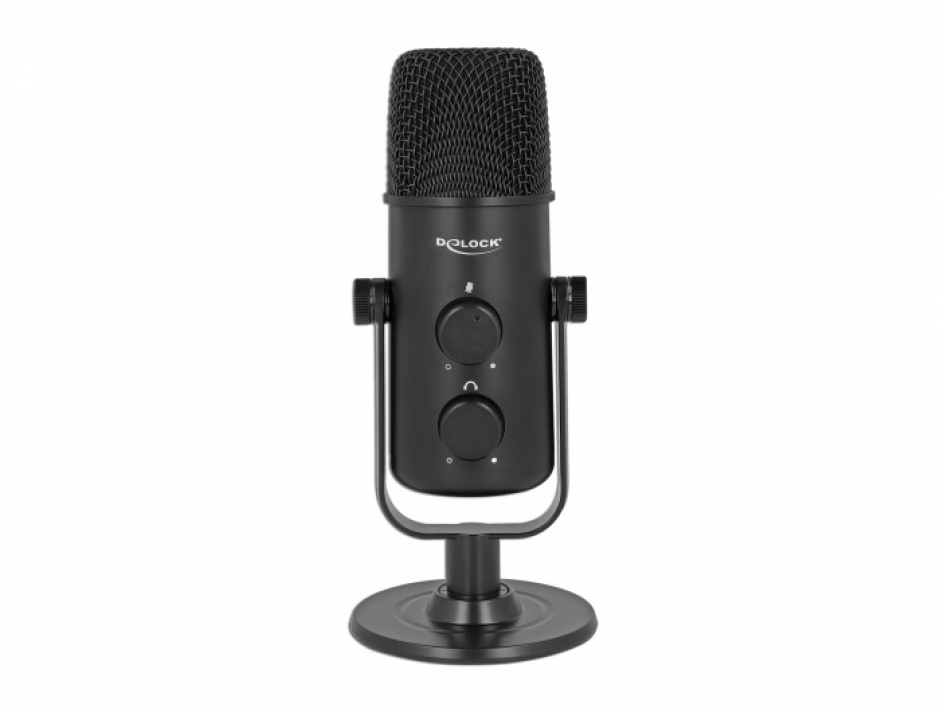 Microfon USB Delock 66822 cu Dual Capsule și Quick-Mute