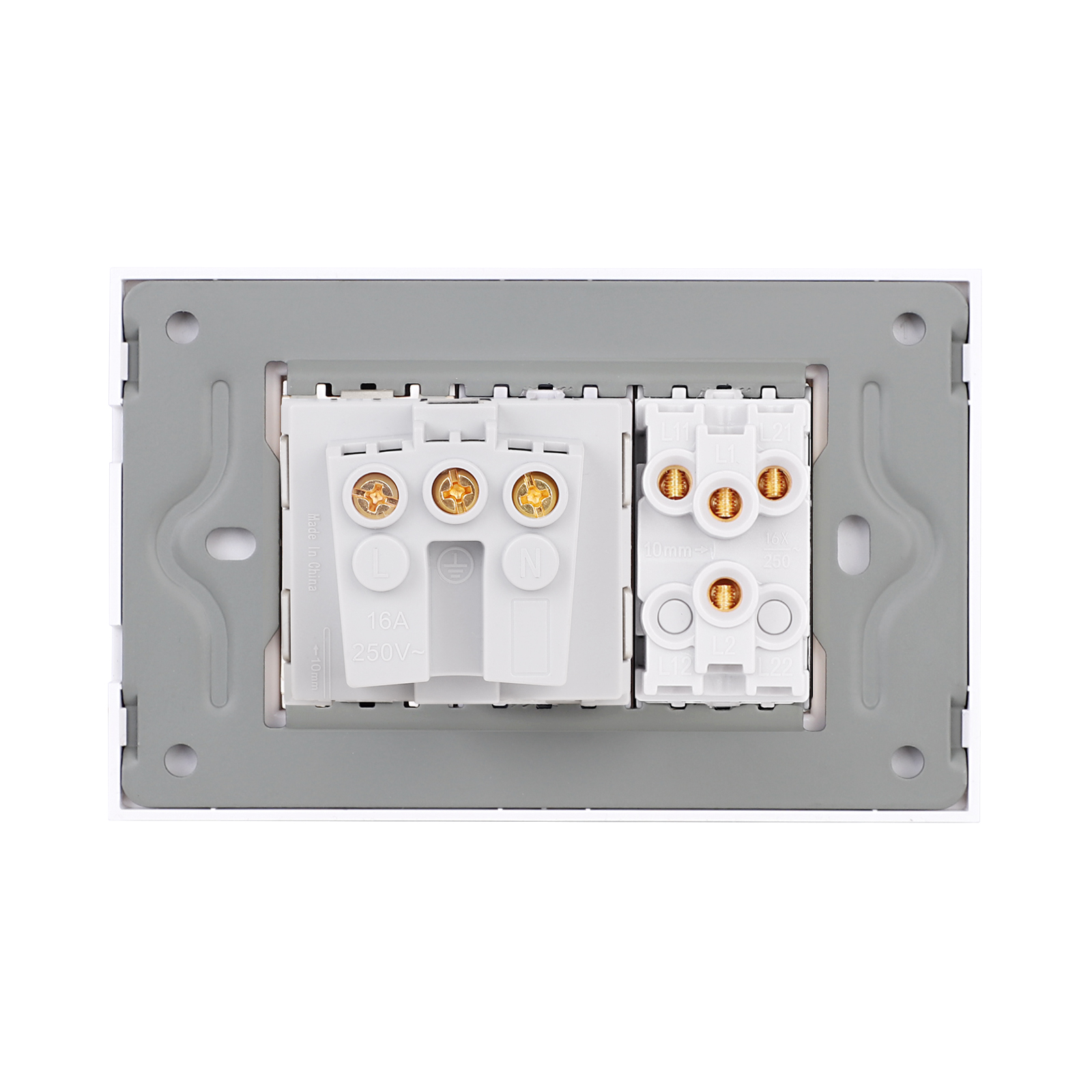 Intrerupator Dublu + Priza Sticla Luxion - imagine 4