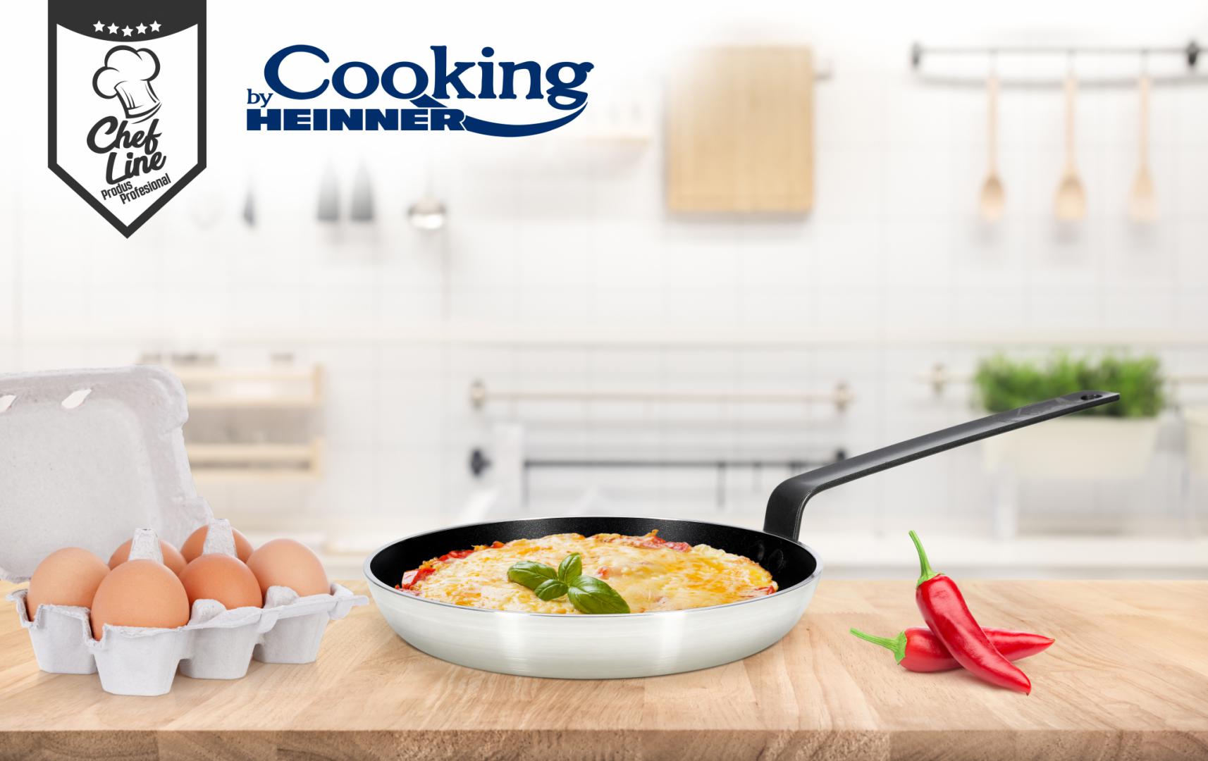 Tigaie Heinner Chef Line 24 cm - Profesională, 5 cm Adâncime - imagine 3