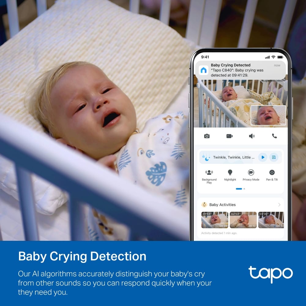 Camera TP-LINK Tapo C840 Dual-Lens pentru bebeluși - imagine 16