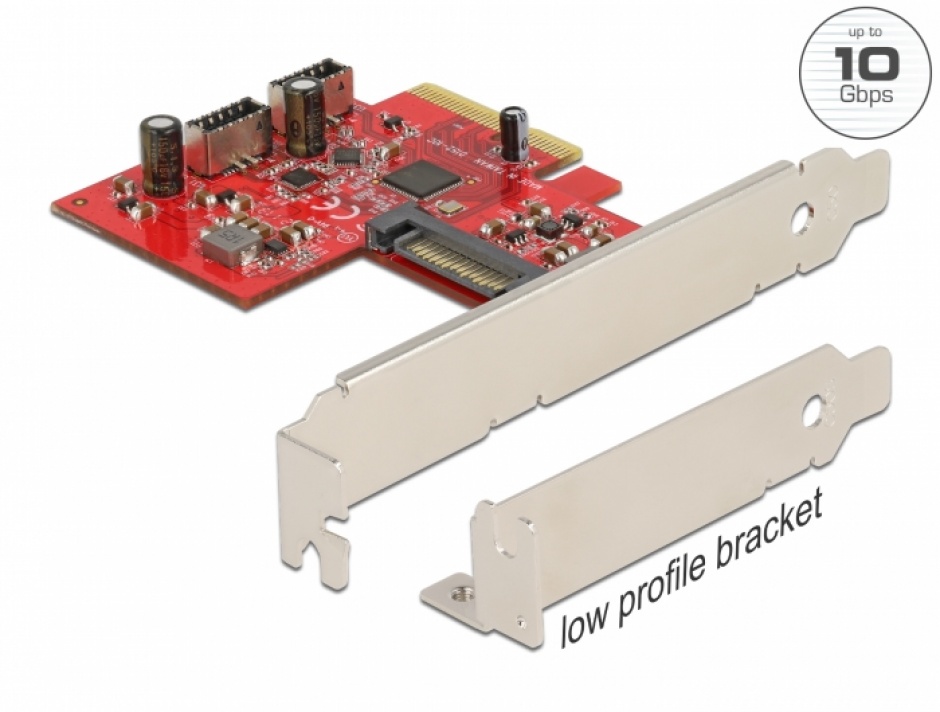 Placă PCI Express Delock, 2x USB 3.2 Gen 2, Intern