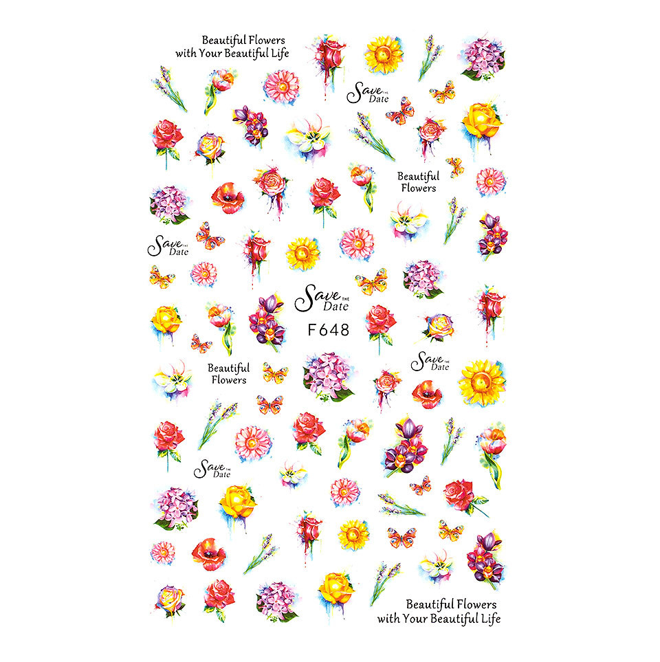 Abtibild Unghii SensoPRO Milano Flower Frame F648