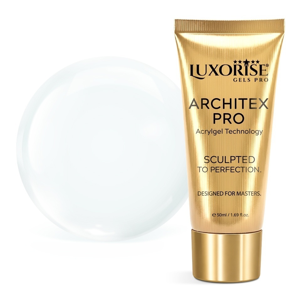 Polygel LUXORISE ARCHITEX PRO - Pure Perfection Collection, Crystal Sculpt, 50ml