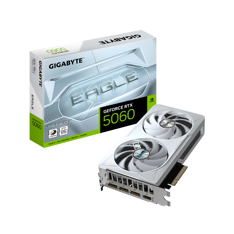 Placă Video RTX 5060 EAGLE OC ICE 8GB GDDR7 Gigabyte