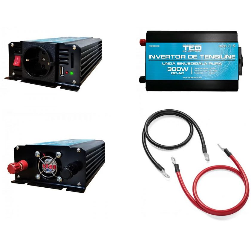 Invertor Auto TED 300W Sinus Pura