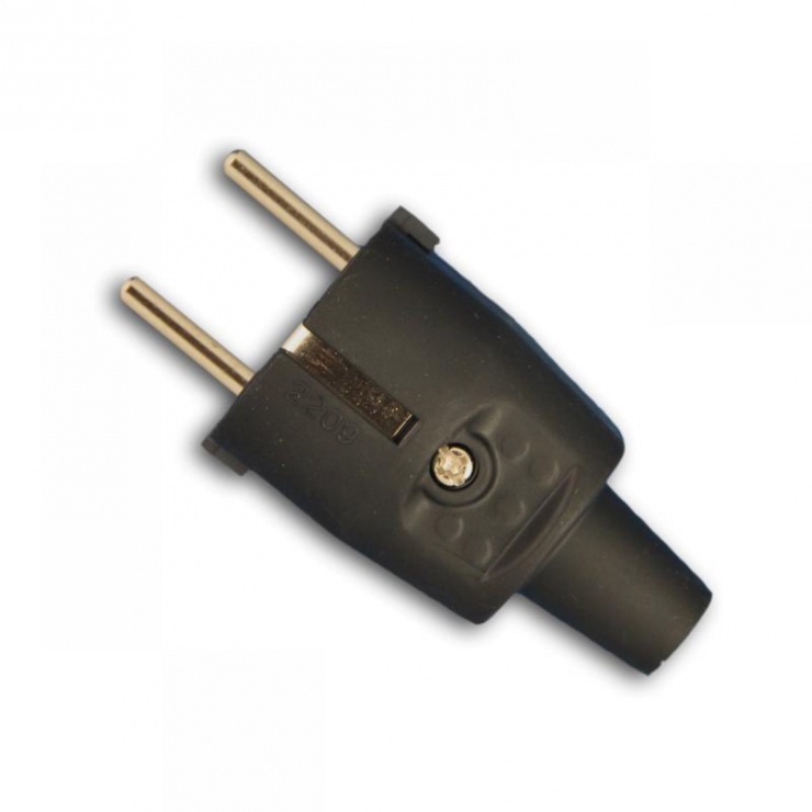 Stecher OEM Negru 16A/250V, Cauciucat