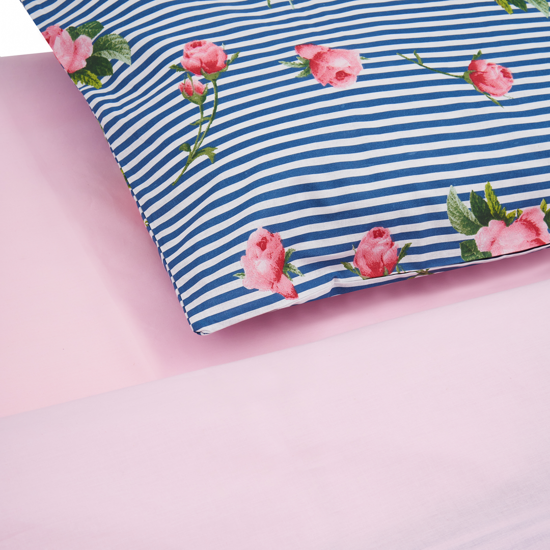 Lenjerie Pat Dublu 100% Bumbac 132TC Rose - Generic - imagine 4
