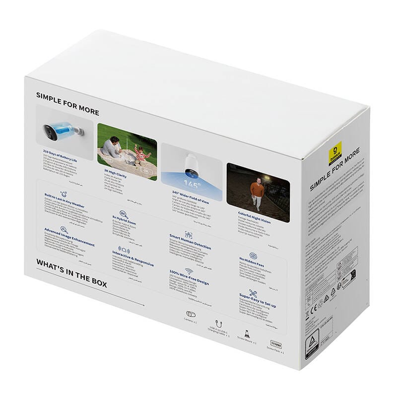 Camera Exterior BASEUS B1 2K Alb - Supraveghere Inteligentă - imagine 15