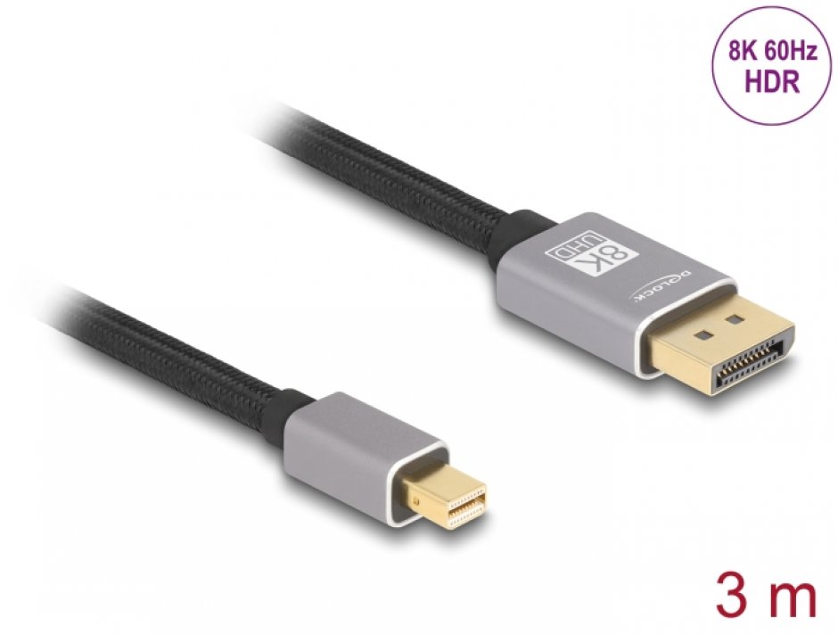 Cablu Mini DP la DP 8K Delock 3m