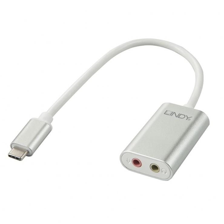 Adaptor USB-C la 2x Jack Lindy