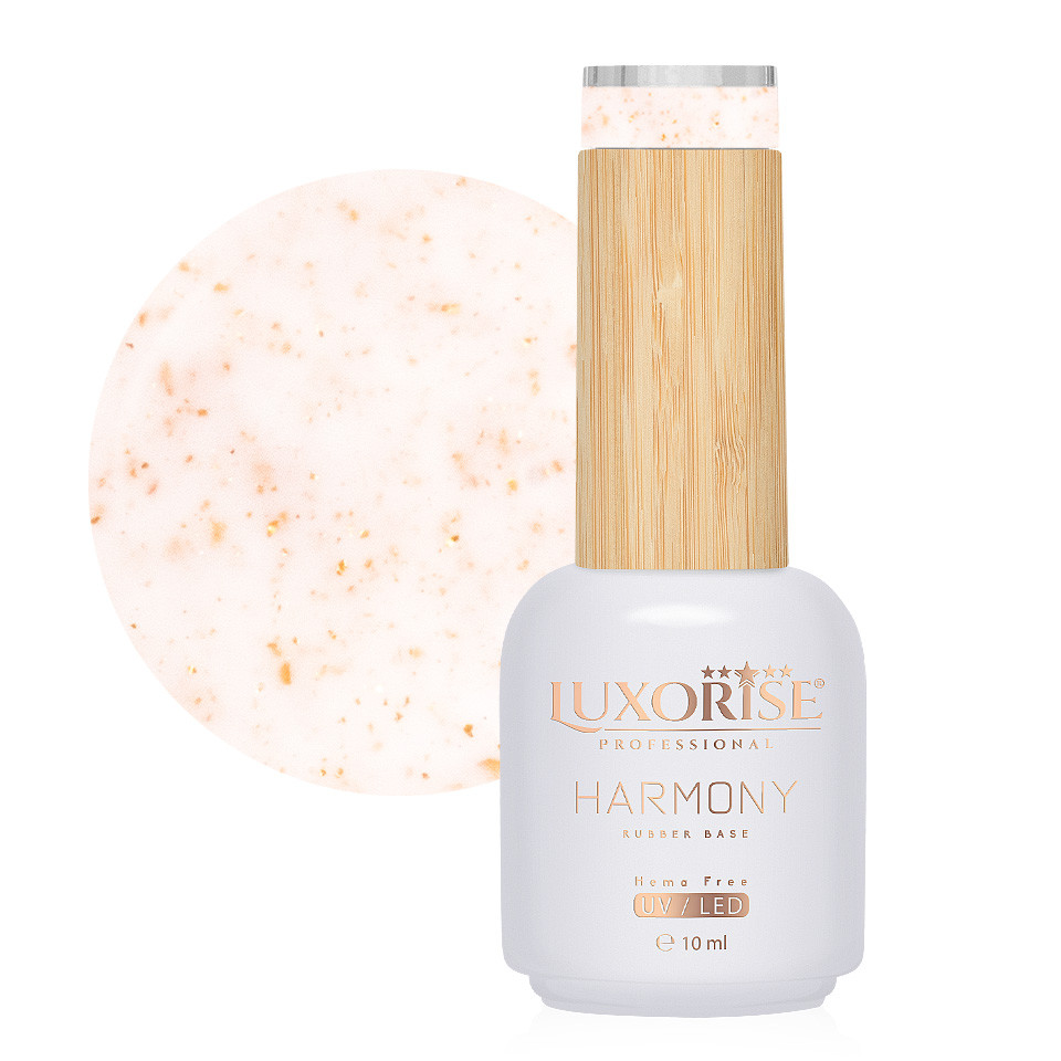 Rubber Base Hema Free Luxorise Gold Sparkle 10ml