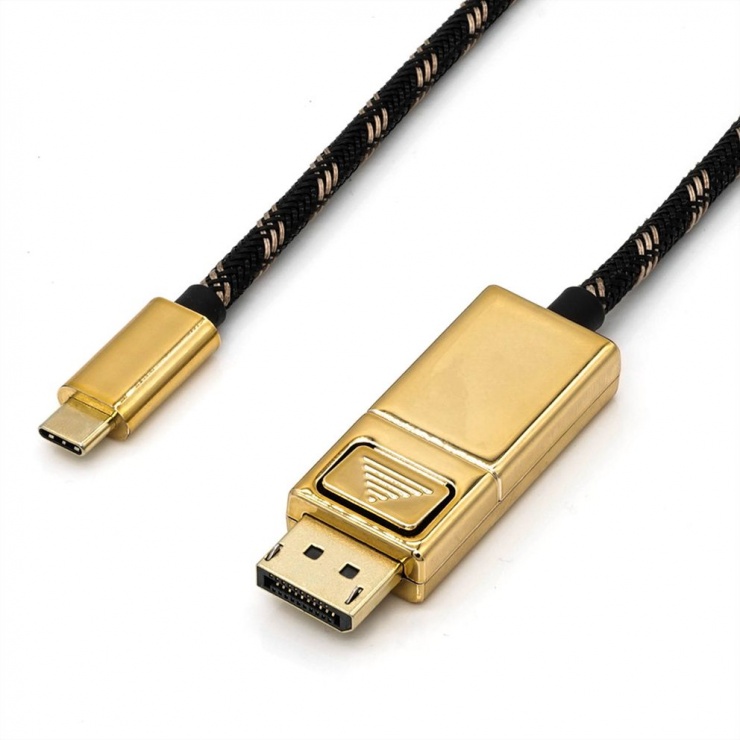 Cablu USB-C la DisplayPort Roline, 4K60Hz, 1m