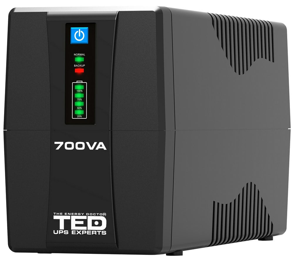UPS Ted 700VA cu Stabilizator și Ecran LED
