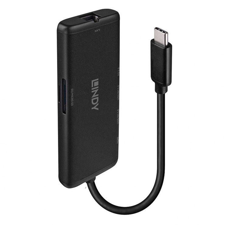 Docking Station USB-C 4K, 100W PD, LAN Lindy