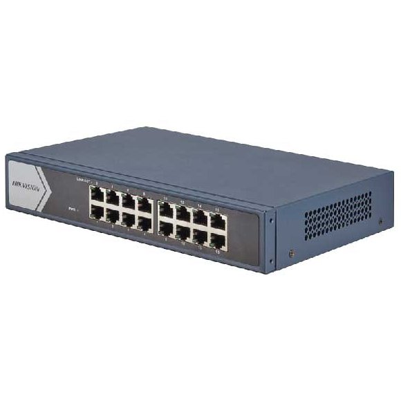 Switch Hikvision 16 Porturi Gigabit, Plug & Play