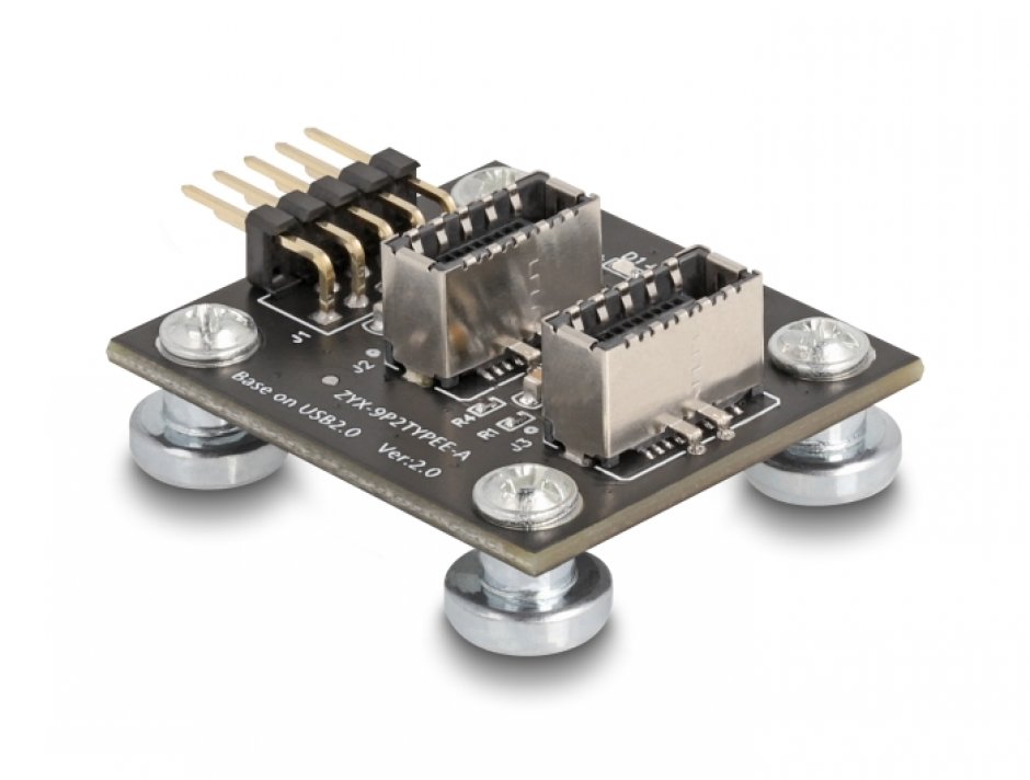 Adaptor USB 2.0 la 2x Type E Magnetic Delock