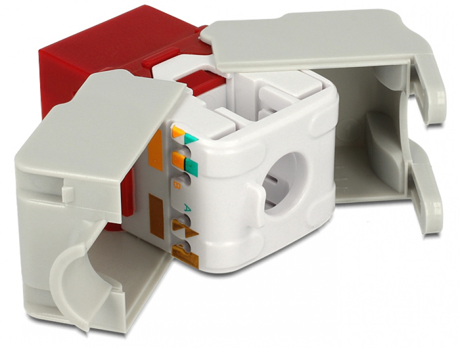 Modul Keystone RJ45 Cat.6 Rosu Delock