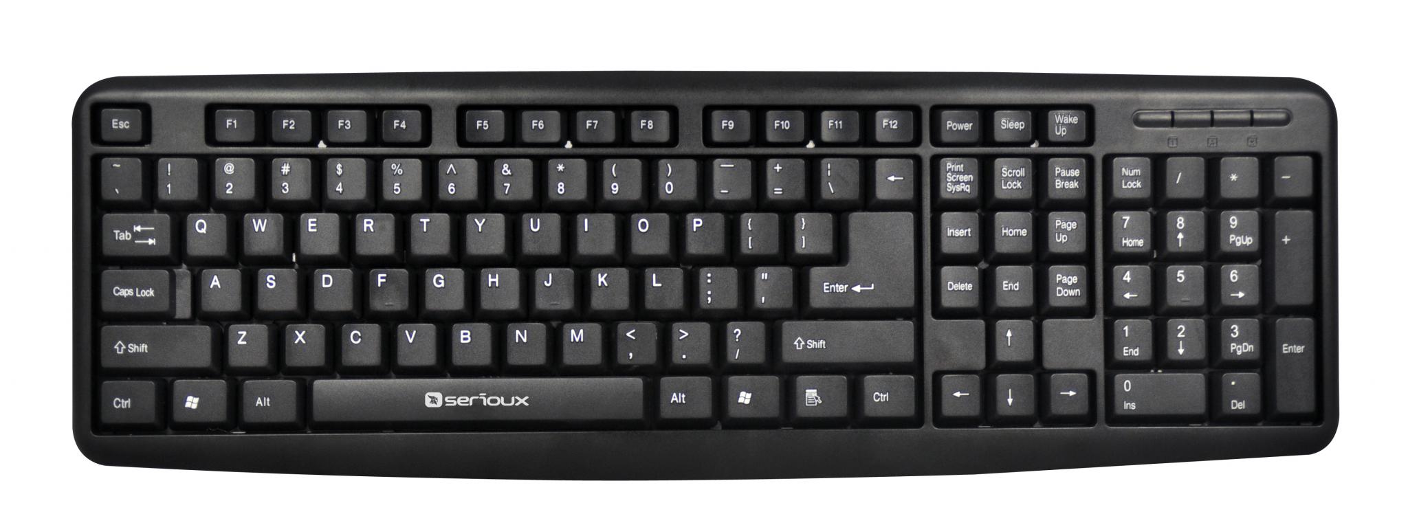 Tastatura SERIOUX 9400USB 104 Taste Negru - Conectare USB - imagine 2