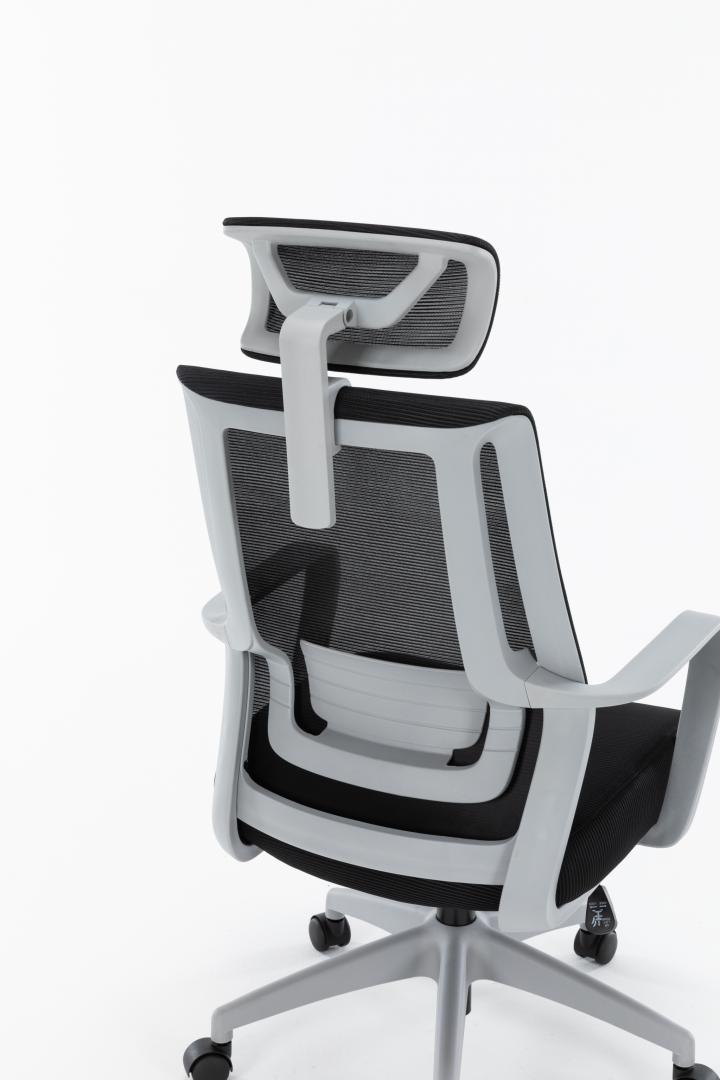 Scaun Office SERIOUX Shark Ergonomic 150kg - Gri - imagine 3