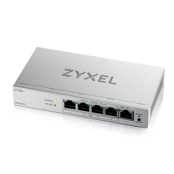 Switch Zyxel GS1200-5HPV3 PoE 5-Port Gigabit Managed - imagine 1