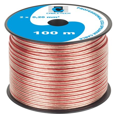 Cablu Difuzor Cabletech CCA 2x0.2mm² 100m Transparent