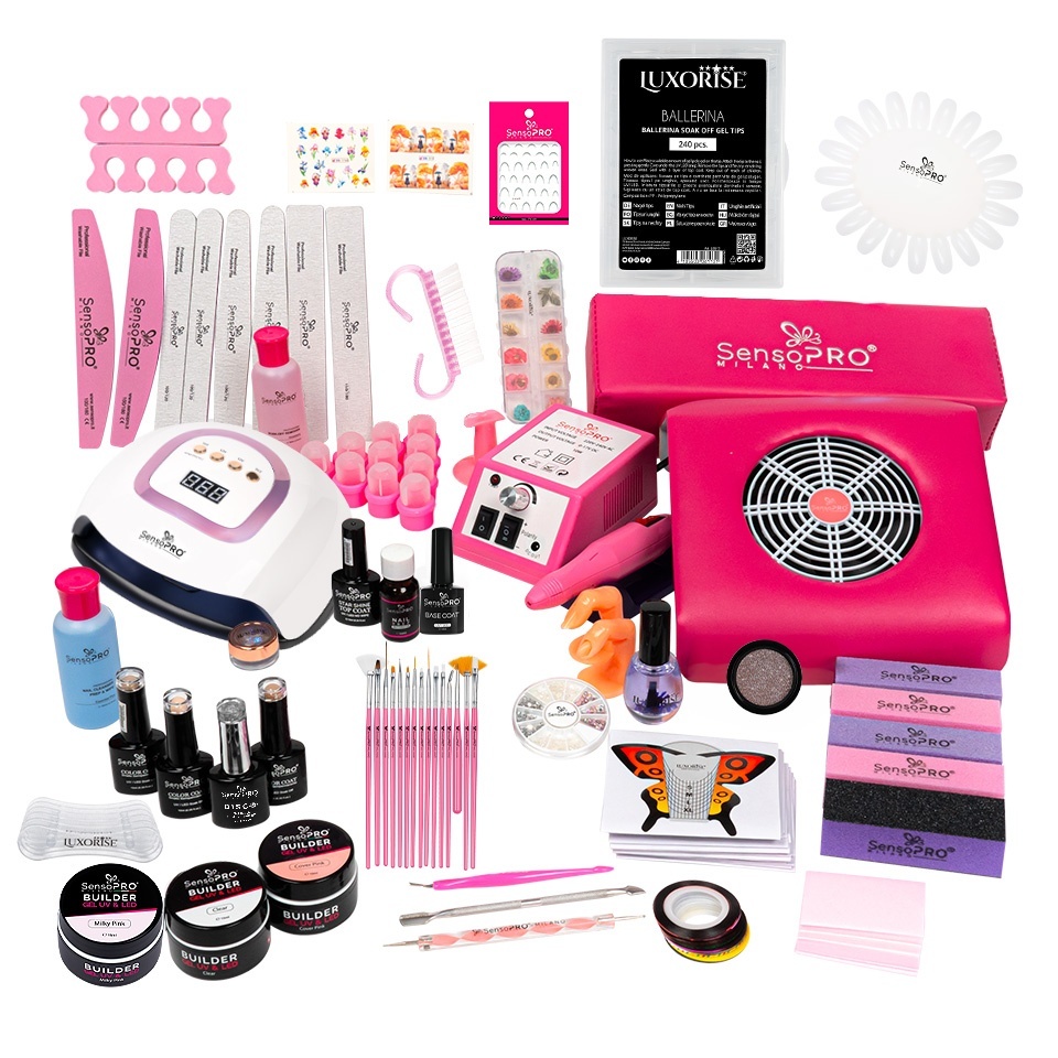Kit Unghii SensoPRO Gel UV + Oja Semipermanenta - imagine 2