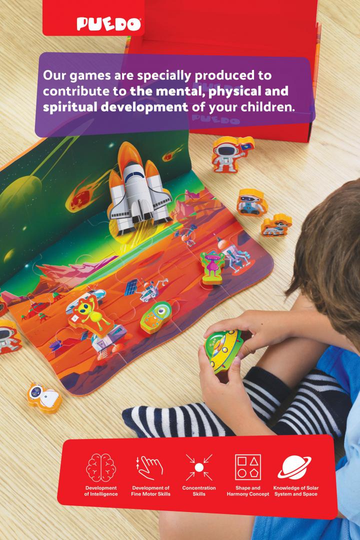 Puzzle Spațiu Cosmic 25 Piese - Joc Educativ Copii - imagine 4