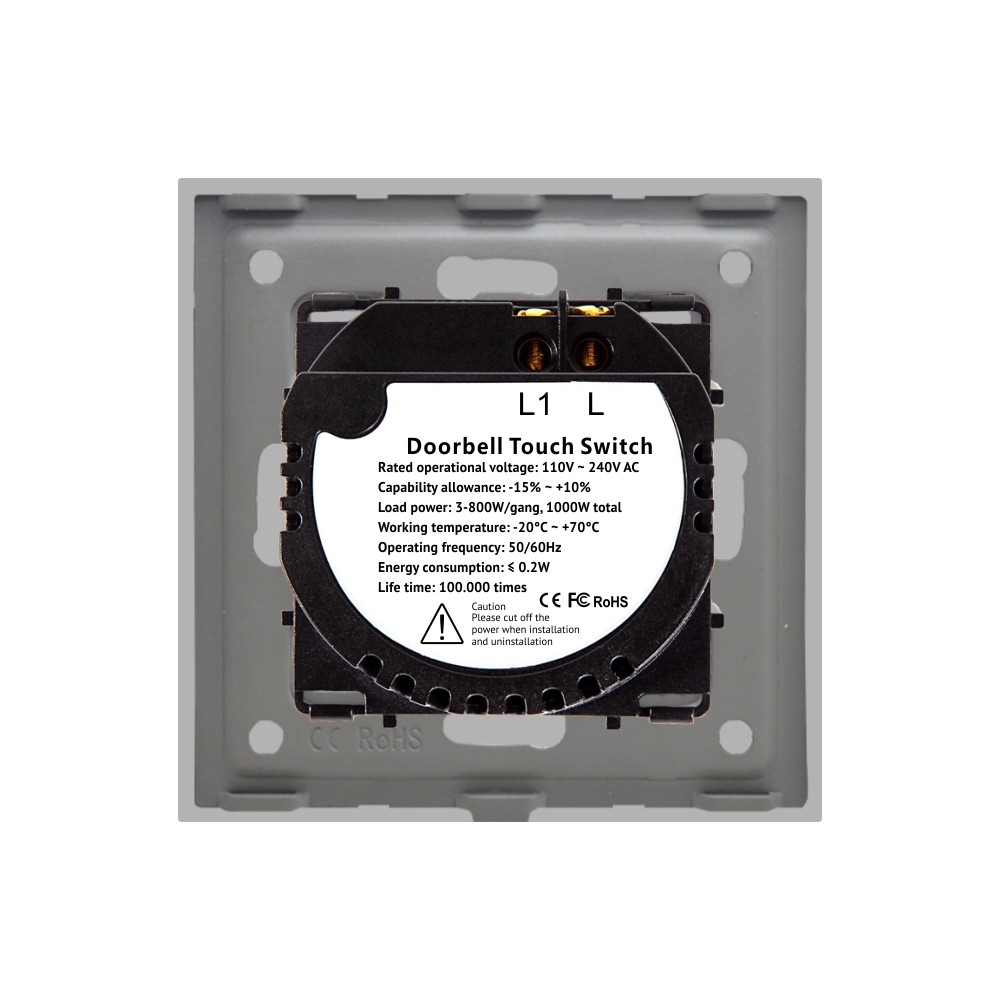 Buton Sonerie Touch Sticla LUXION, Revenire, IP45 - imagine 27