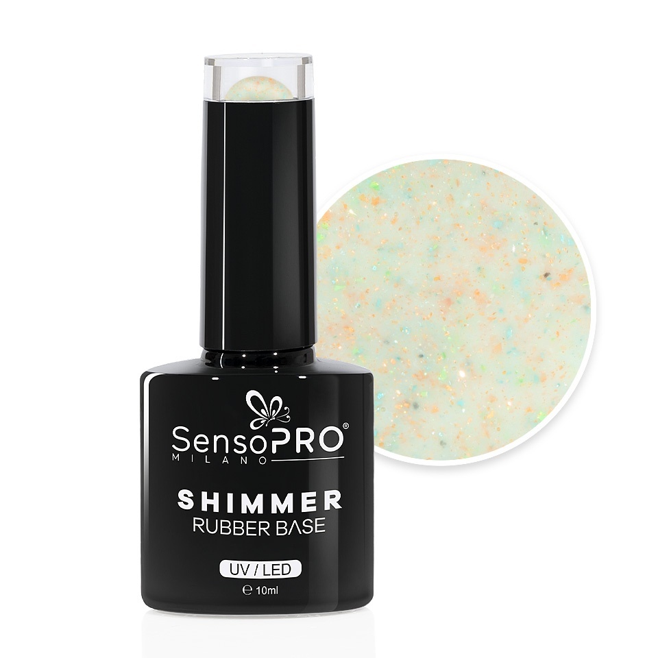 Rubber Base SensoPRO Milano #39 cu Sclipici, 10ml