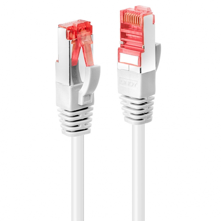 Cablu RJ45 Cat.6 S/FTP 10m Alb Lindy