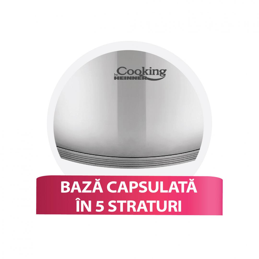 Set Oale Inox Heinner Madeline 10 Piese - Compatibil Inducție - imagine 5