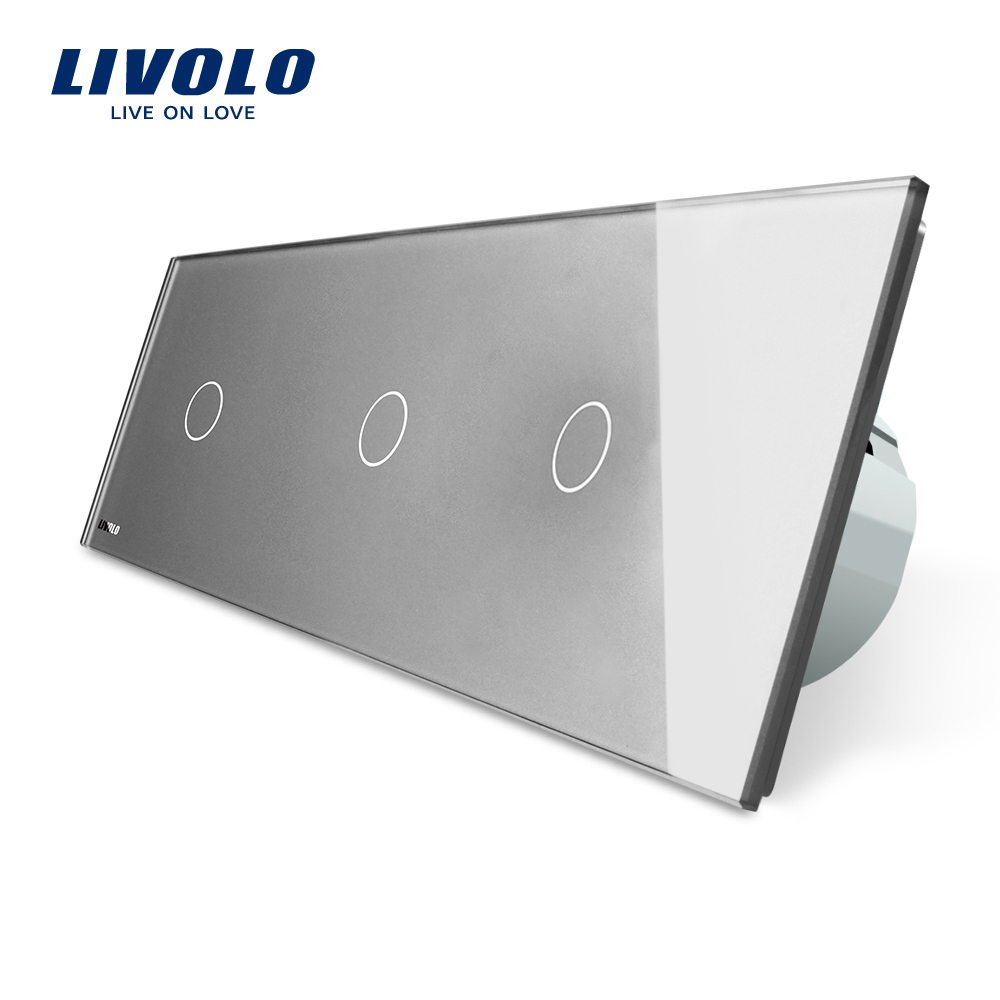 Intrerupator Triplu Touch Livolo, Sticla, LED - imagine 18