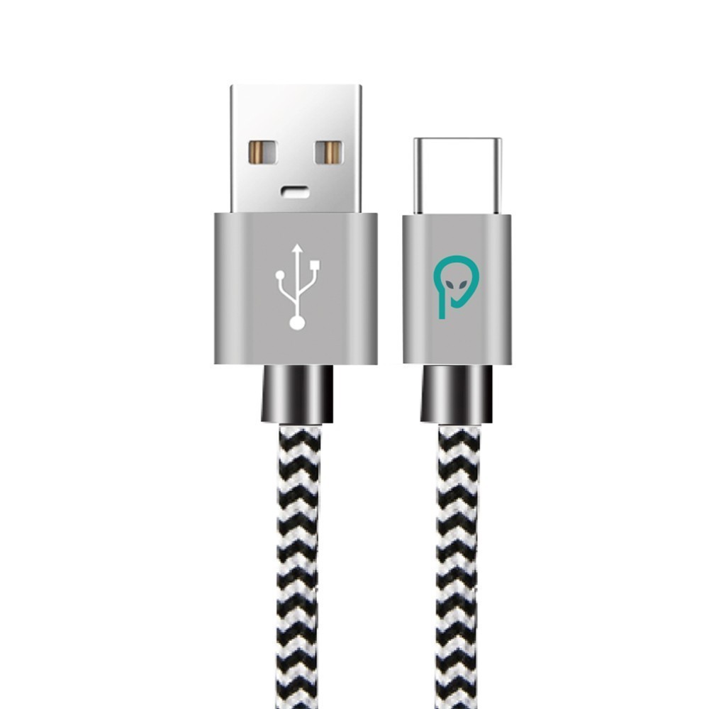 Cablu USB Type-C Spacer 1.8m Zebra - Încărcare 2.1A și Date