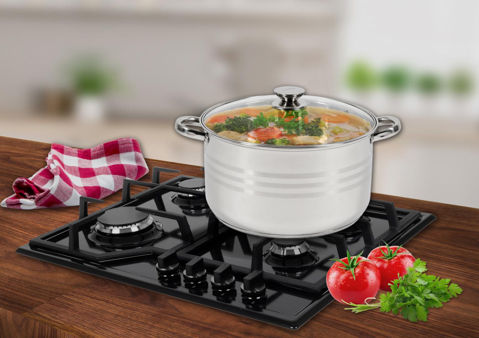 Semioală Heinner Myra 7L, Inox, cu Capac - 26x14,5 cm - imagine 4