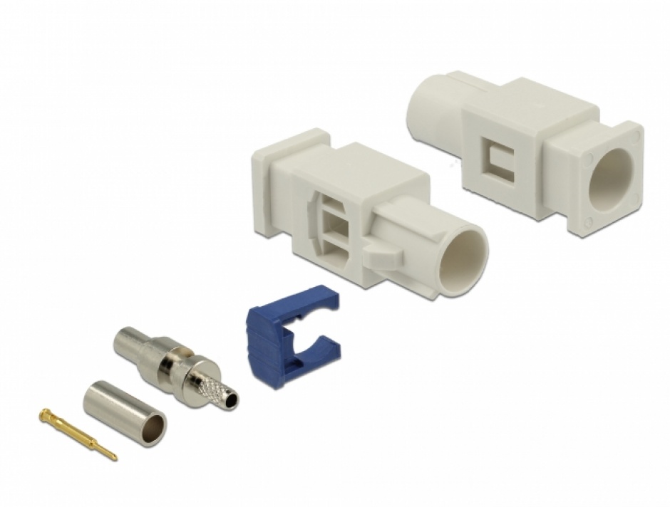 Conector FAKRA B tata Delock | Sertizare RF