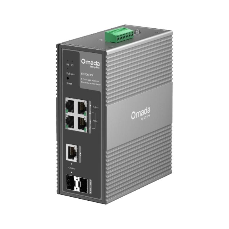 Switch Industrial TP-Link Easy Managed 6 Porturi PoE++ Gigabit