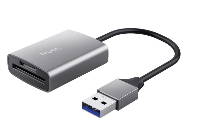 Card Reader USB Trust Dalyx Fast - SD și Micro-SD, Gri - imagine 2