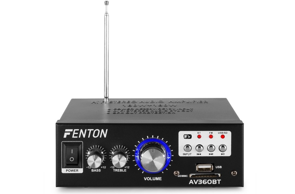 Amplificator Fenton AV360BT 2x15W Bluetooth USB SD FM