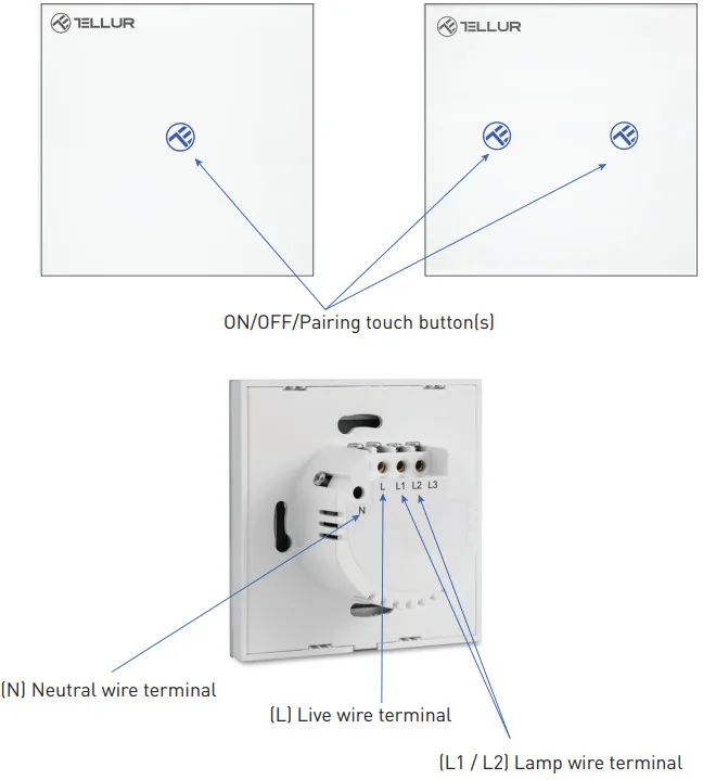 Intrerupator Wi-Fi Touch Tellur SS1N, Control Inteligent - imagine 2