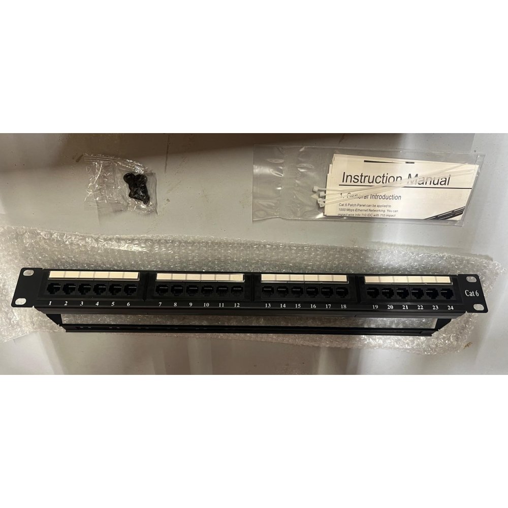 Patch panel 24 porturi UTP Cat.6 Ted electric TED005915