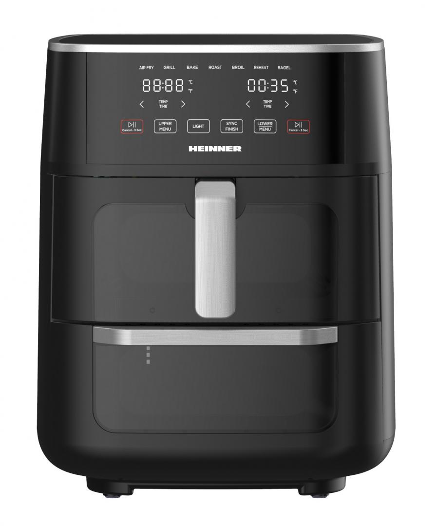 Friteuza Dubla Aer Cald Heinner 11L - Cuptor si Airfryer