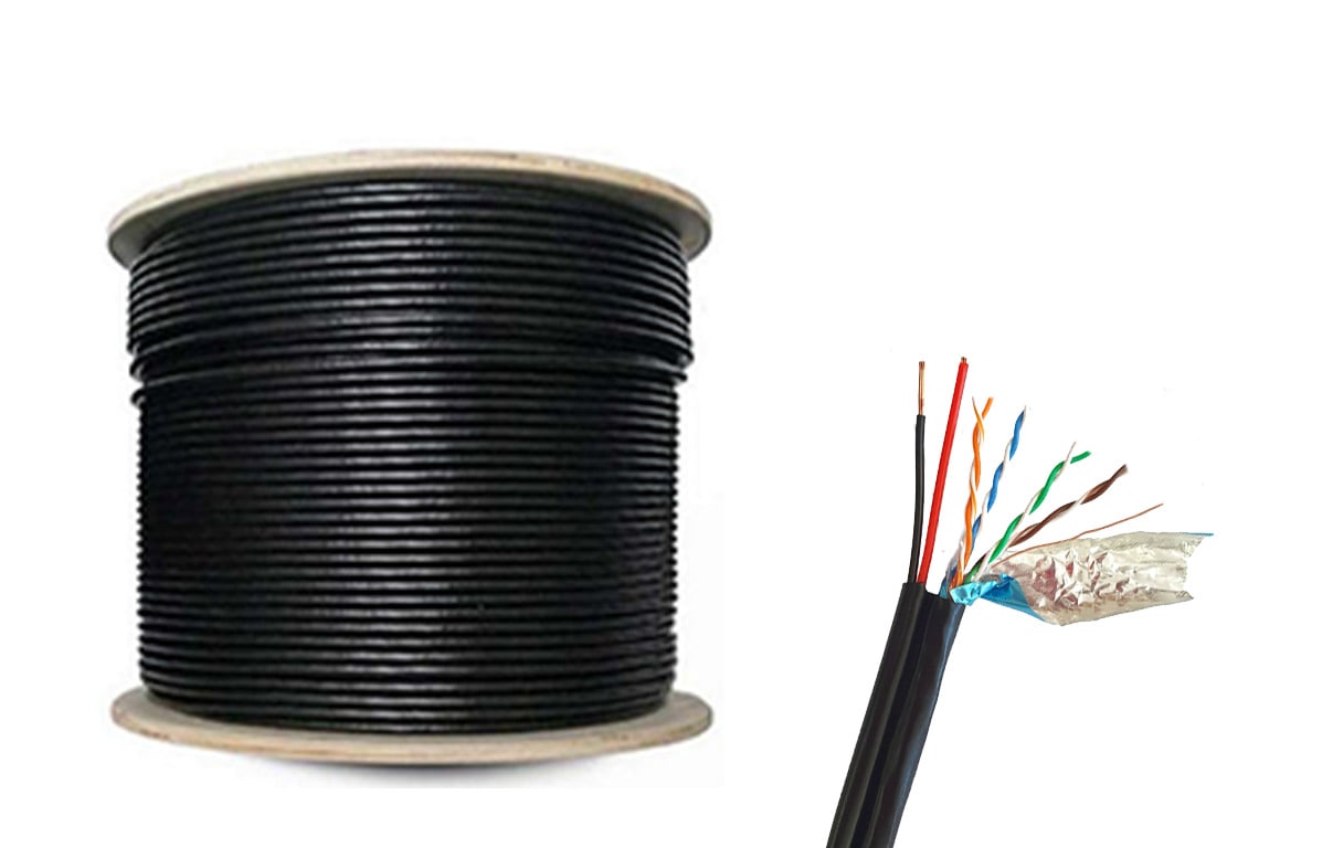 Safer Cablu FTP Cat5E cu Alimentare 100m