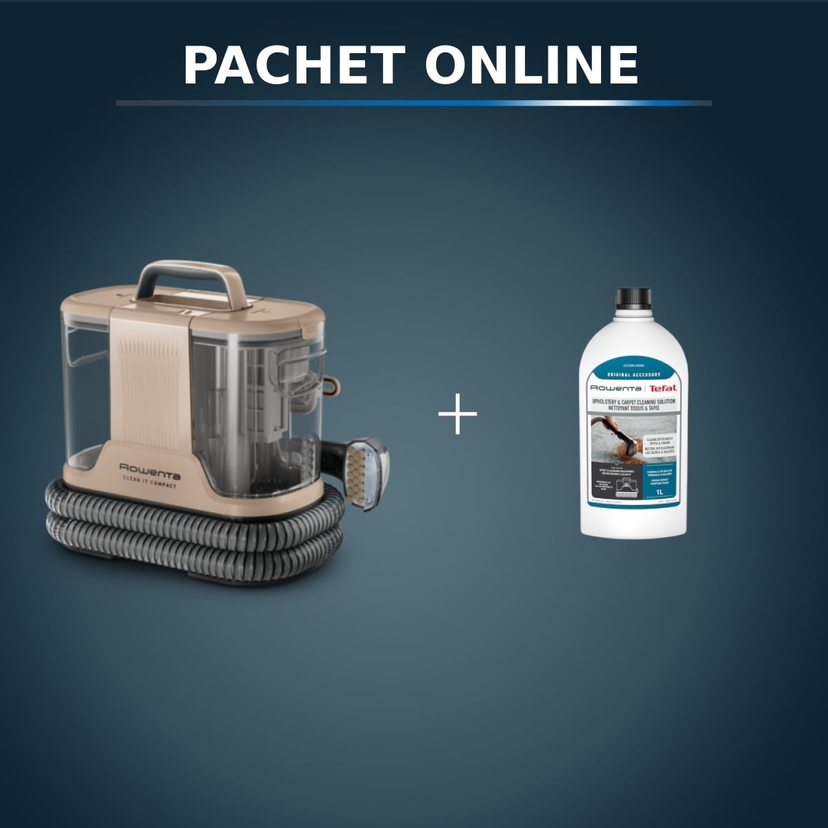 Pachet Rowenta Aspirator + Detergent Tapiterie - imagine 2