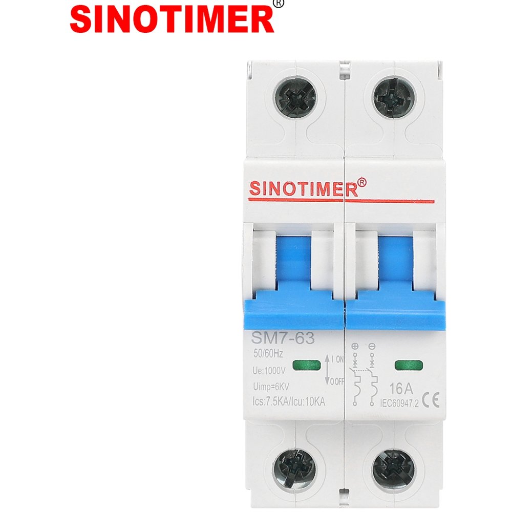 Siguranță automată DC Sinotimer SM7-63 16A 1000V fotovoltaic