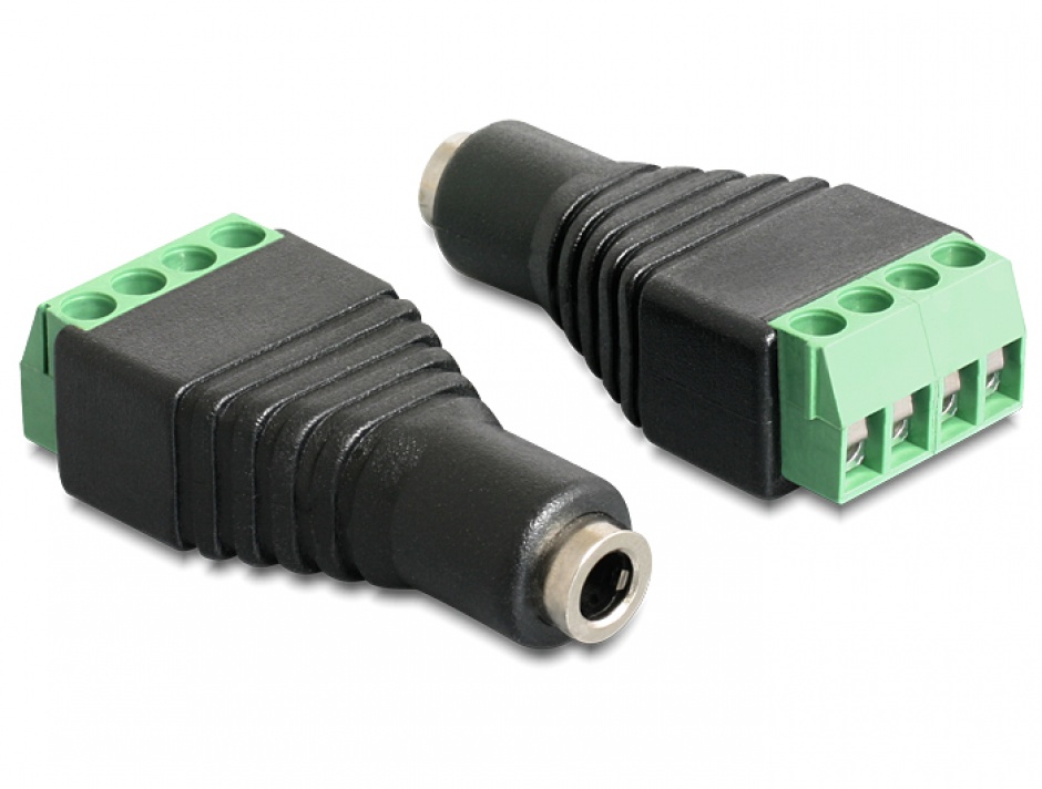 Adaptor Stereo Jack 3.5mm la Bloc Terminal Delock