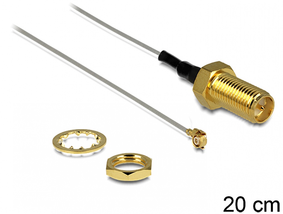 Cablu RP-SMA la MHF II Delock 200mm