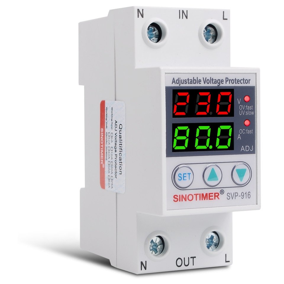 Releu protectie tensiune Sinotimer SVP-916-80A, 1-80A