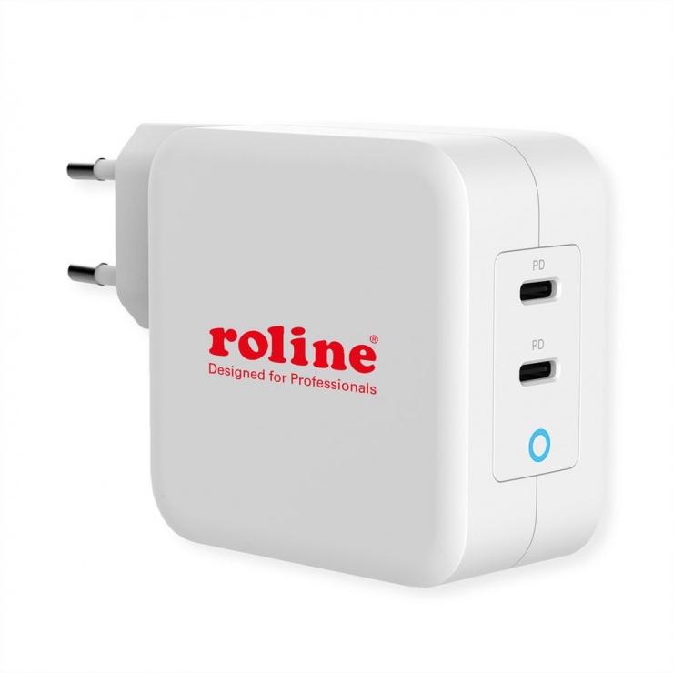 Incarcator Roline 100W GaN, 2x USB-C PD