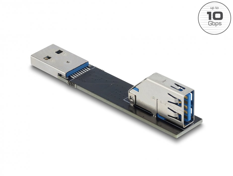 Extensie USB 10 Gbps Delock 67421, unghi 90°