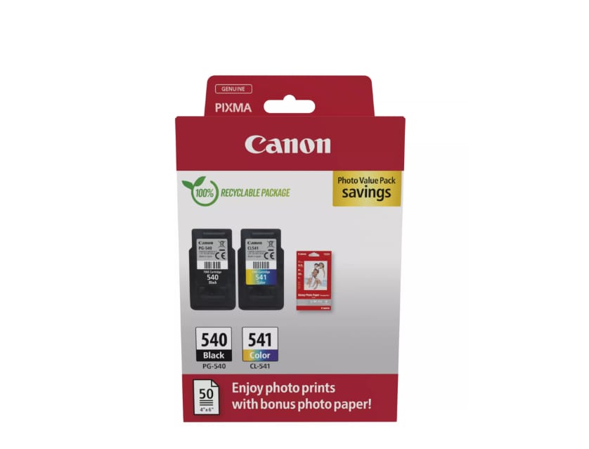 Cartuse Canon PG-540/CL-541 Photo Pack + 50 coli foto 10x15 - imagine 2